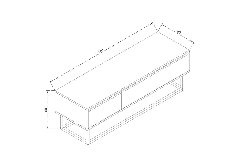 TV-bänk Hovdala 140 cm - Brun - TV bänk & mediabänk