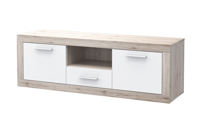 TV-Bänk Humberson 148 cm - Brun|Vit - Möbler - TV- & Mediamöbler - TV bänk & mediabänk