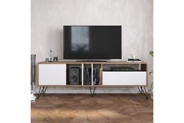 TV-Bänk Hunnicut 180 cm - Valnöt|Svart|Vit - Möbler - TV- & Mediamöbler - TV bänk & mediabänk