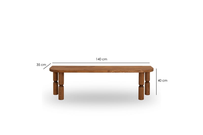 Tv-bänk Ida 140 cm - Brun - Möbler - TV- & Mediamöbler - TV bänk & mediabänk