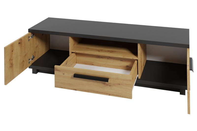 TV-bänk Idelle 40x135 cm - Ek/Svart - Möbler - TV- & Mediamöbler - TV bänk & mediabänk