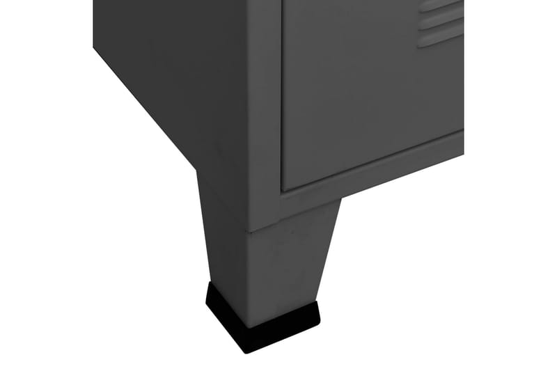 Tv-bänk industristil antracit 105x35x42 cm metall - Antracit - TV bänk & mediabänk