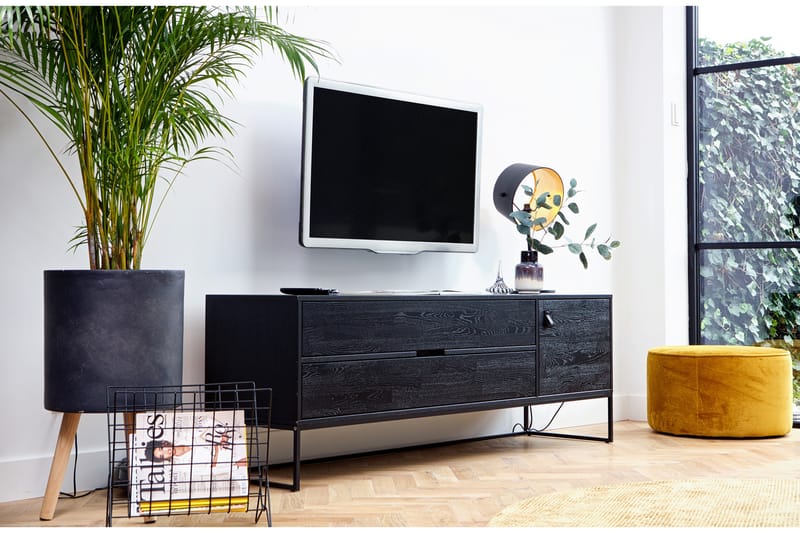 TV-bänk Iria 180 cm - Svart Ek - Möbler - TV- & Mediamöbler - TV bänk & mediabänk