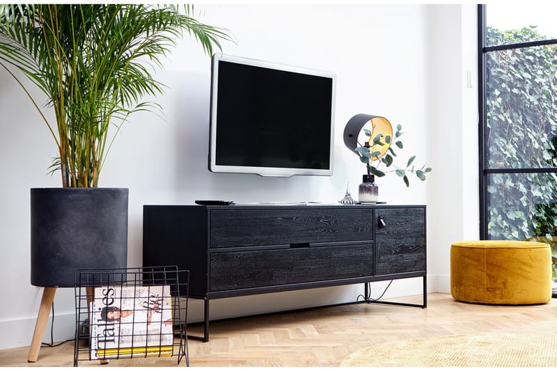 TV-bänk Iria 180 cm - Svart Ek - TV bänk & mediabänk