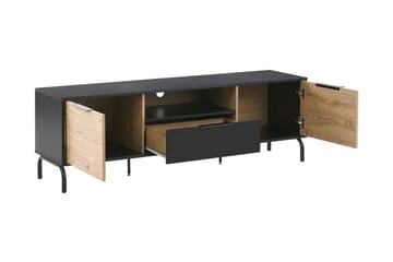 TV-bänk Islington 160x41 cm - Svart/Ljusbrun - Möbler - TV- & Mediamöbler - TV bänk & mediabänk