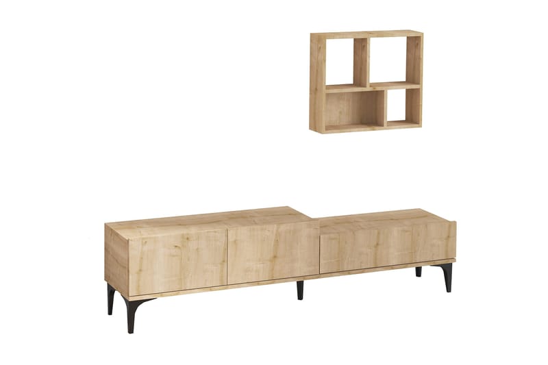 Tv-bänk Jalupa 180 cm - Natur/Vit - Möbler - TV- & Mediamöbler - TV bänk & mediabänk