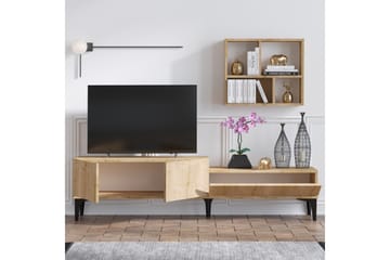 Tv-bänk Jalupa 180 cm - Natur/Vit - Möbler - TV- & Mediamöbler - TV bänk & mediabänk