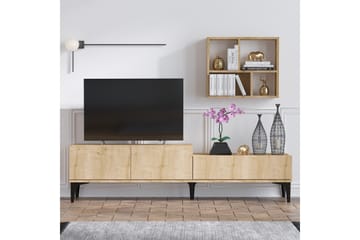 Tv-bänk Jalupa 180 cm - Natur/Vit - Möbler - TV- & Mediamöbler - TV bänk & mediabänk