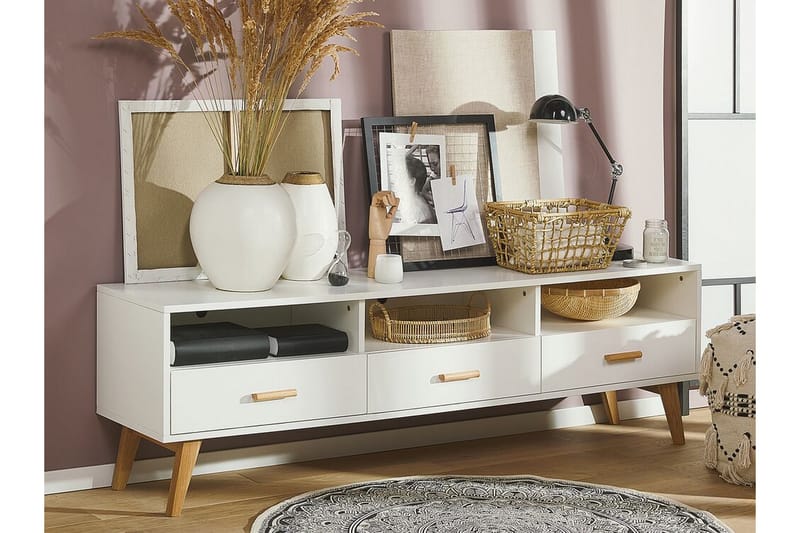 TV-bänk Jarreras 180 cm - Vit - Möbler - TV- & Mediamöbler - TV bänk & mediabänk