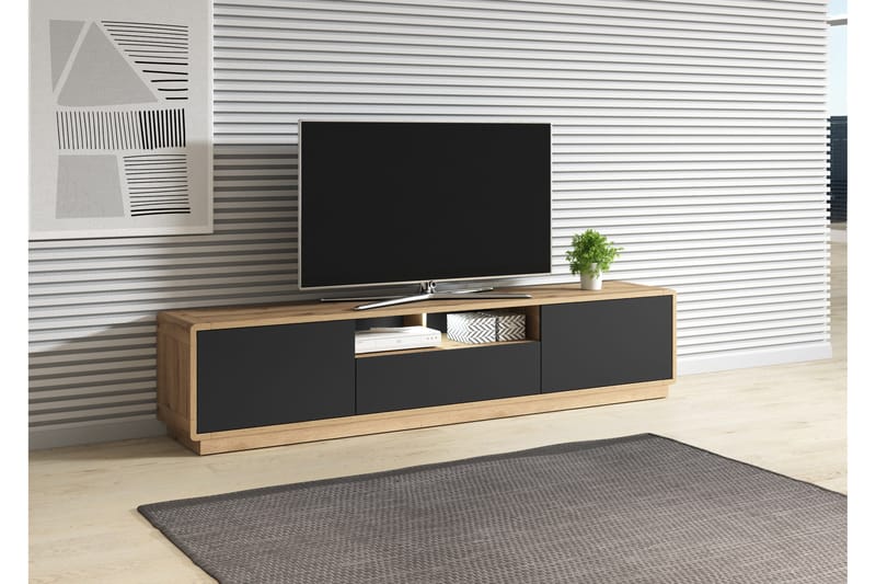 Tv-bänk Joachim 200 cm - Brun/Svart - Möbler - TV- & Mediamöbler - TV bänk & mediabänk