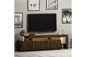 Tv-bänk Jurukovo 192x37 cm Brun - Hanah Home - Möbler - TV- & Mediamöbler - TV bänk & mediabänk