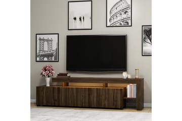 Tv-bänk Jurukovo 192x37 cm Brun - Hanah Home - Möbler - TV- & Mediamöbler - TV bänk & mediabänk