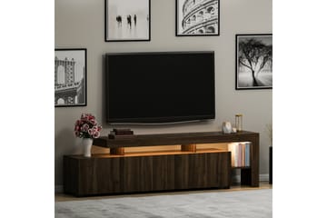 Tv-bänk Jurukovo 192x37 cm Brun - Hanah Home - Möbler - TV- & Mediamöbler - TV bänk & mediabänk