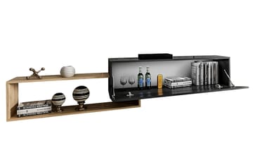 TV-bänk Kammarbo 210 cm - Trä/Natur/Svart - Möbler - TV- & Mediamöbler - TV bänk & mediabänk
