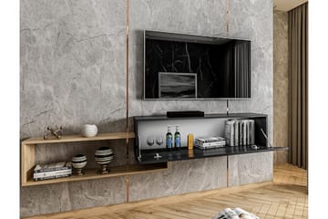 TV-bänk Kammarbo 210 cm - Trä/Natur/Svart - Möbler - TV- & Mediamöbler - TV bänk & mediabänk