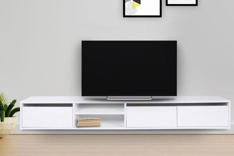 Tv-bänk Kenya 180 cm - Vit - TV bänk & mediabänk