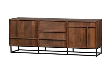 Tv-bänk Khabra 140 cm - Mangoträ/Beige - Möbler - TV- & Mediamöbler - TV bänk & mediabänk