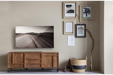 Tv-bänk Khabra 140 cm - Mangoträ/Beige - Möbler - TV- & Mediamöbler - TV bänk & mediabänk