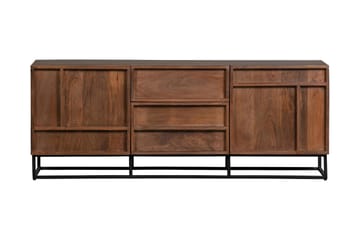 Tv-bänk Khabra 140 cm - Mangoträ/Beige - Möbler - TV- & Mediamöbler - TV bänk & mediabänk