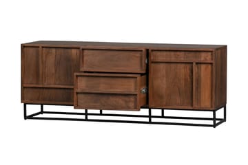 Tv-bänk Khabra 140 cm - Mangoträ/Beige - Möbler - TV- & Mediamöbler - TV bänk & mediabänk