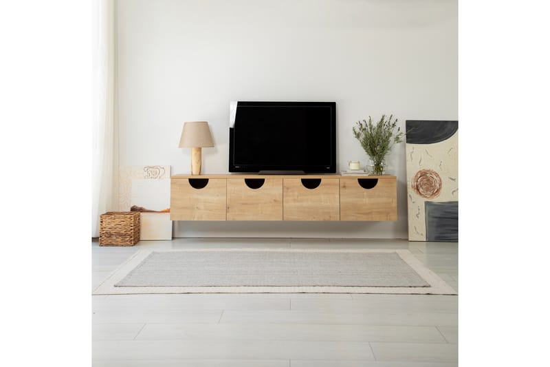 Tv-bänk Khalidur 180 cm - Ek - Möbler - TV- & Mediamöbler - TV bänk & mediabänk