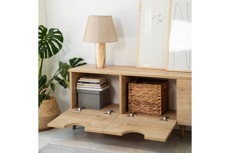 Tv-bänk Khalidur 180 cm - Ek - Möbler - TV- & Mediamöbler - TV bänk & mediabänk