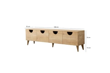 Tv-bänk Khalidur 180 cm - Ek - Möbler - TV- & Mediamöbler - TV bänk & mediabänk