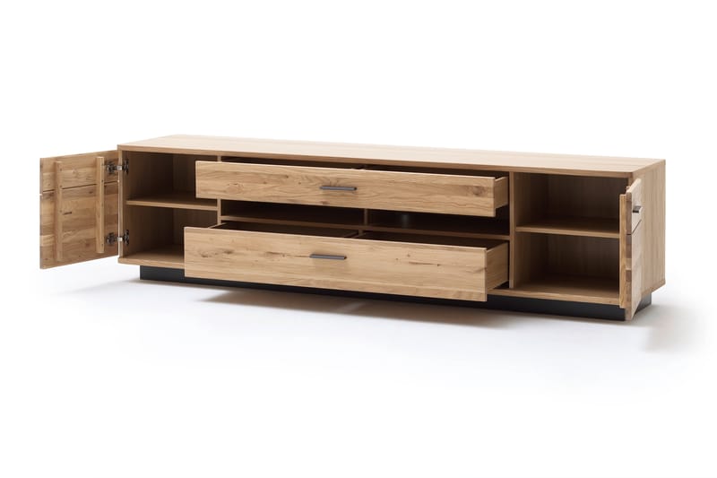 TV-Bänk Lamfers 210 cm - Ek|Antracit - Möbler - TV- & Mediamöbler - TV bänk & mediabänk