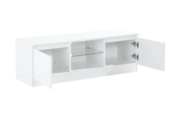 Tv-Bänk Laritstorp 120 cm LED-Belysning - Vit - Möbler - TV- & Mediamöbler - TV bänk & mediabänk