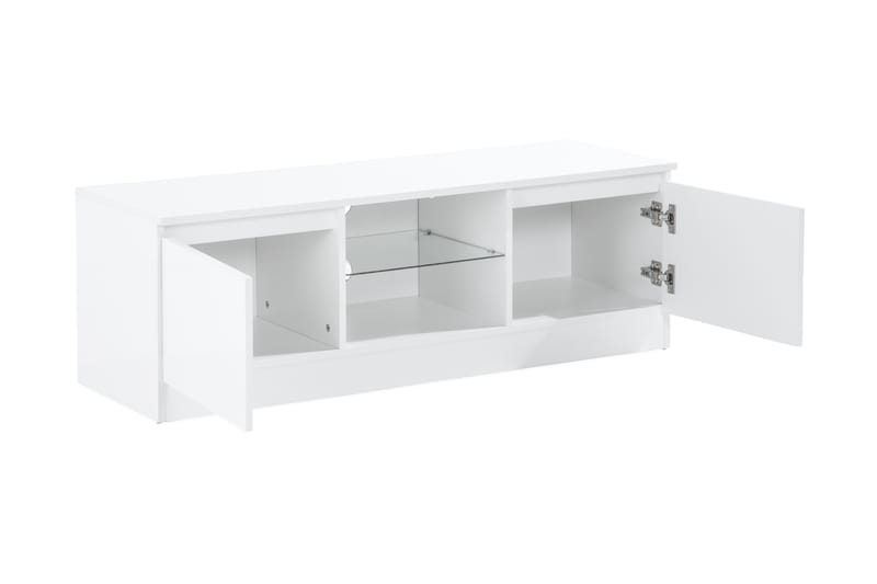 Tv-Bänk Laritstorp 120 cm LED-Belysning - Vit - Möbler - TV- & Mediamöbler - TV bänk & mediabänk