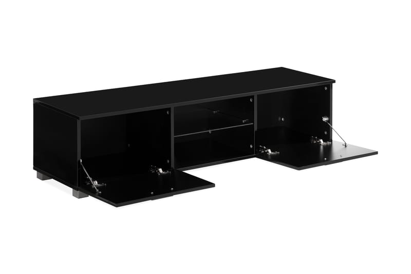 Tv-Bänk Laritstorp 140 cm LED-Belysning - Svart - Möbler - TV- & Mediamöbler - TV bänk & mediabänk