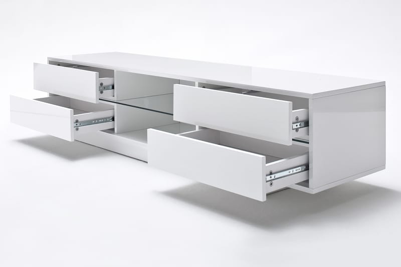 Tv-Bänk Laritstorp 160 cm LED-Belysning - Vit - Möbler - TV- & Mediamöbler - TV bänk & mediabänk