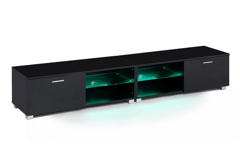 Tv-Bänk Laritstorp 200 cm LED-Belysning - Svart - Möbler - TV- & Mediamöbler - TV bänk & mediabänk