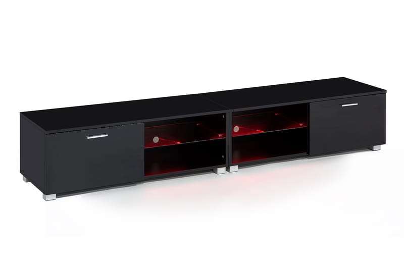 Tv-Bänk Laritstorp 200 cm LED-Belysning - Svart - Möbler - TV- & Mediamöbler - TV bänk & mediabänk