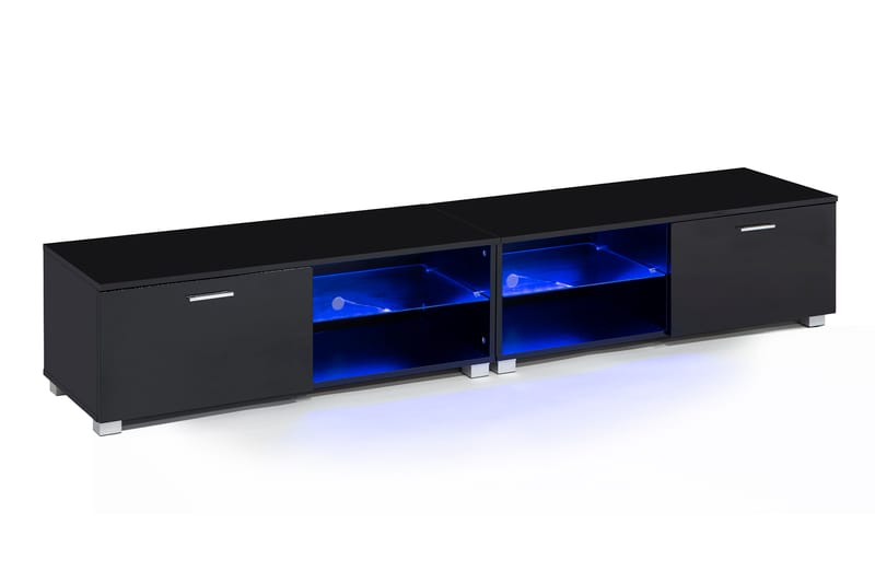 Tv-Bänk Laritstorp 200 cm LED-Belysning - Svart - Möbler - TV- & Mediamöbler - TV bänk & mediabänk