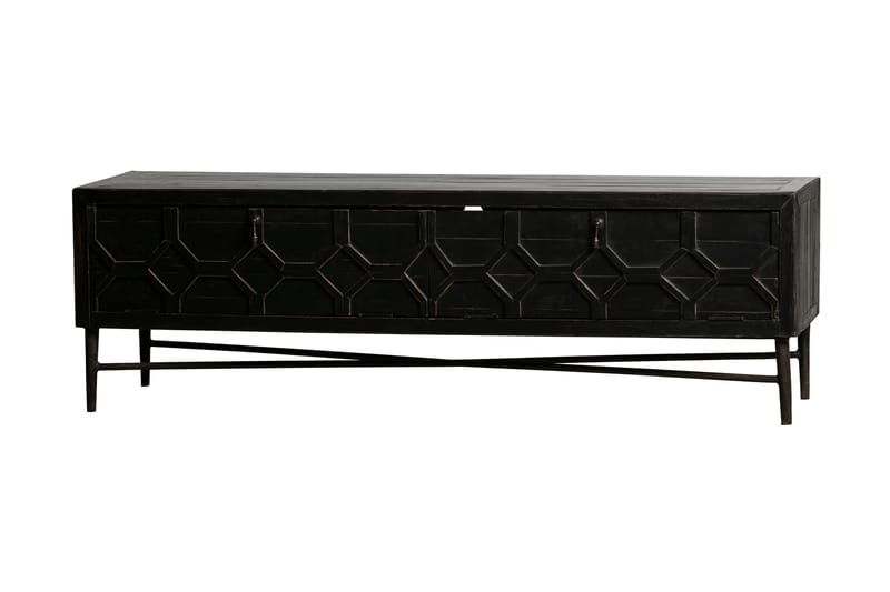 TV-bänk Legros 160 cm - Svart - Möbler - TV- & Mediamöbler - TV bänk & mediabänk