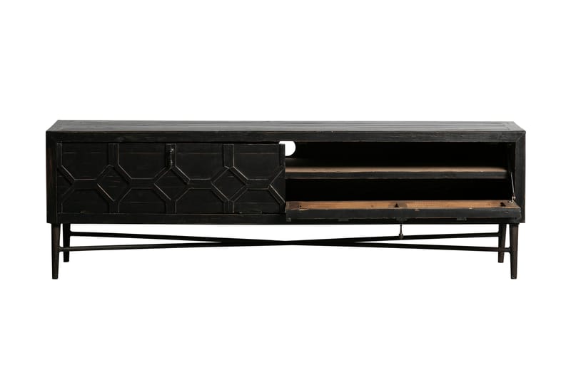 TV-bänk Legros 160 cm - Svart - Möbler - TV- & Mediamöbler - TV bänk & mediabänk