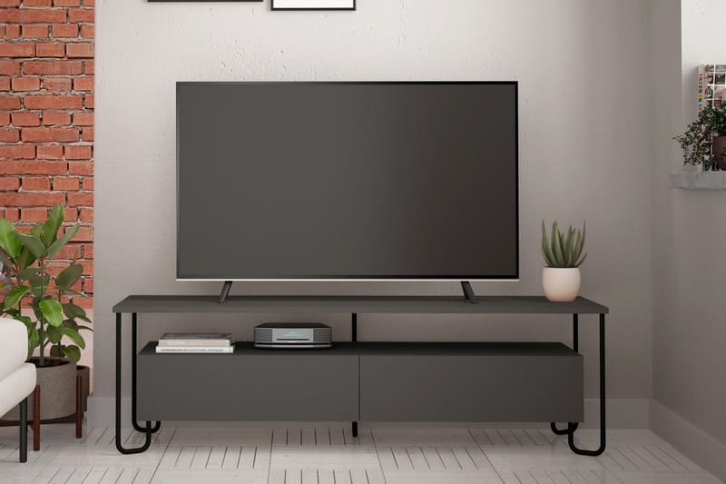 TV-Bänk Lindome 150 cm - Grå - Möbler - TV- & Mediamöbler - TV bänk & mediabänk