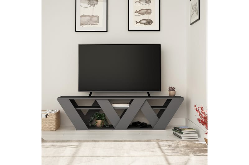 TV-Bänk Lindome 158 cm - Grå - Möbler - TV- & Mediamöbler - TV bänk & mediabänk