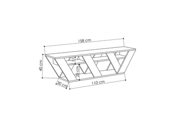 TV-Bänk Lindome 158 cm - Grå - Möbler - TV- & Mediamöbler - TV bänk & mediabänk