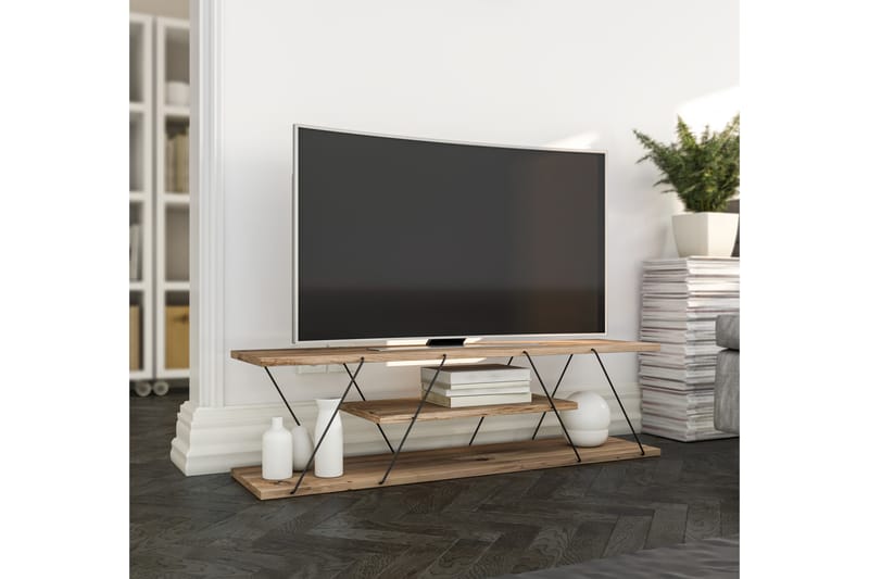 TV-bänk Ljusfors 120 cm - Valnöt - Möbler - TV- & Mediamöbler - TV bänk & mediabänk