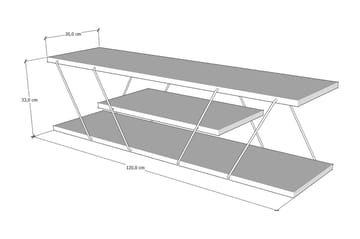 TV-bänk Ljusfors 120 cm - Valnöt - Möbler - TV- & Mediamöbler - TV bänk & mediabänk