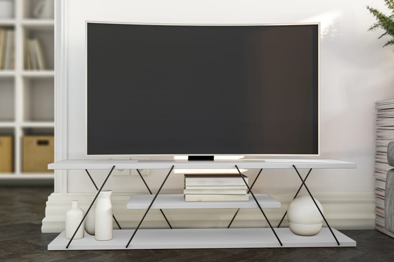 TV-bänk Ljusfors 120 cm - Vit - Möbler - TV- & Mediamöbler - TV bänk & mediabänk