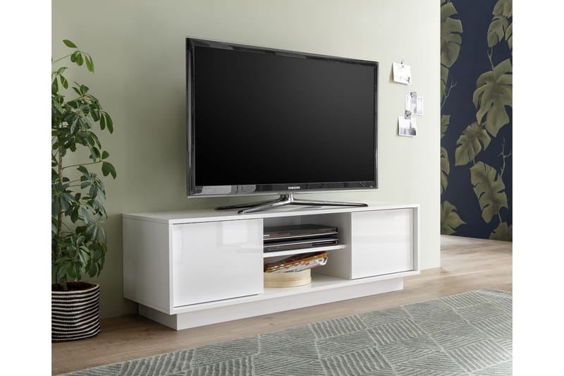 TV-bänk Lorensborg 159 cm - Vit - Möbler - TV- & Mediamöbler - TV bänk & mediabänk