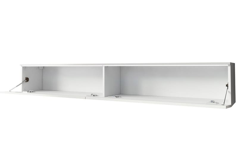 TV-bänk Lourmais 180 cm LED-belysning - Vit|Grå|Vit LED - TV bänk & mediabänk