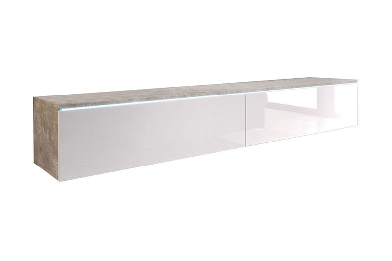 TV-bänk Lourmais 180 cm - Vit/Grå - Möbler - TV- & Mediamöbler - TV bänk & mediabänk