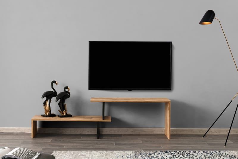 TV-Bänk Lundtorp 120 cm - Svart|Brun - Möbler - TV- & Mediamöbler - TV bänk & mediabänk