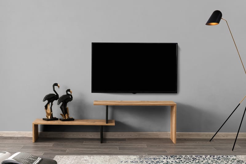 TV-Bänk Lundtorp 120 cm - Svart|Brun - TV bänk & mediabänk