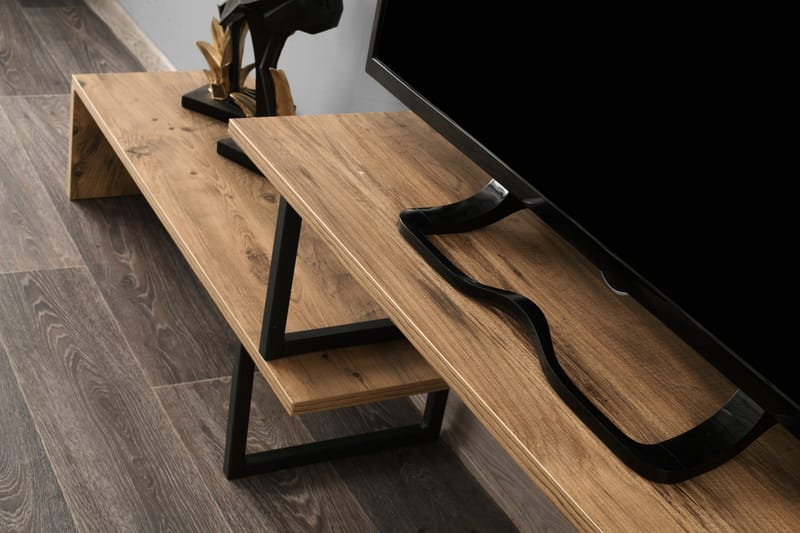 TV-Bänk Lundtorp 120 cm - Svart|Brun - Möbler - TV- & Mediamöbler - TV bänk & mediabänk