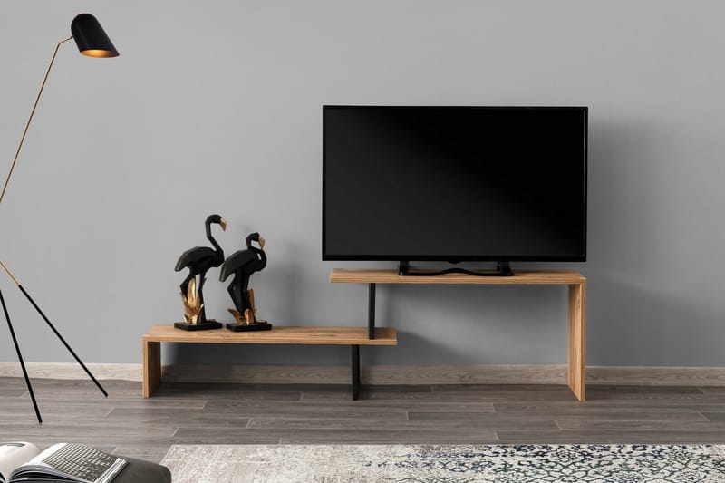 TV-Bänk Lundtorp 120 cm - Svart|Brun - Möbler - TV- & Mediamöbler - TV bänk & mediabänk